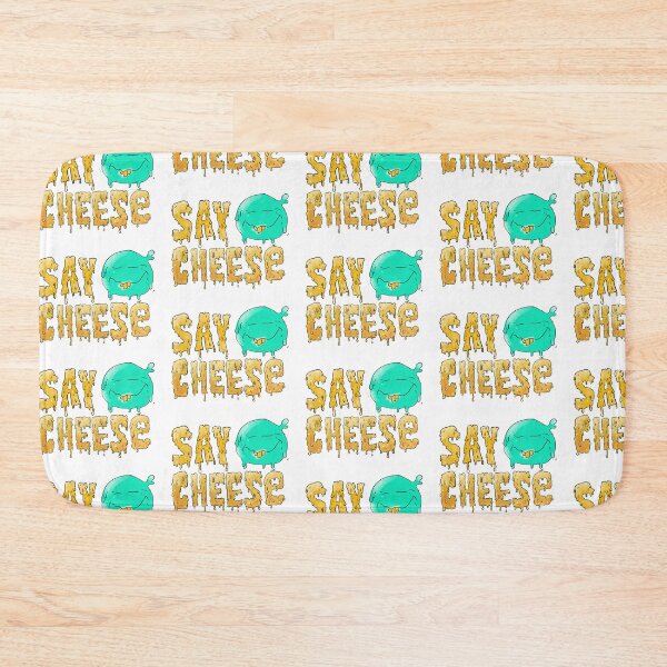 Item preview, "SAY CHEESE" with green goofy face Illustration designed and sold by Arko  Ranger.