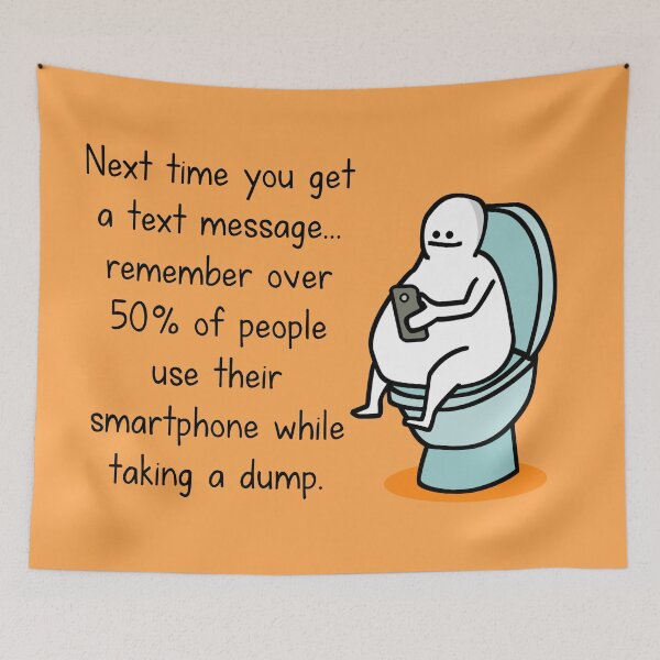 Item preview, Toilet texting designed and sold by hungryfatcat.