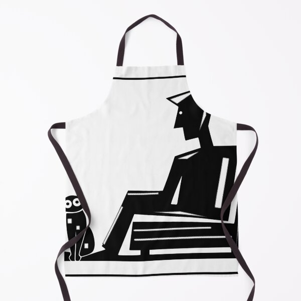 Item preview, Minimalist Man and Cat Illustration designed and sold by quibrak.