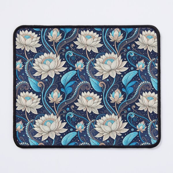 Item preview, Lotus Blue black patten designed and sold by Culopop.