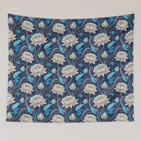 Item preview, Lotus Blue black patten designed and sold by Culopop.