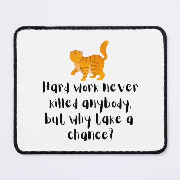 Item preview, Lazy Cat's Guide to Avoiding Hard Work, Lazy Cat, Hard work, funnyfits70, Humor, Funny, retro, vintage, funny quotes, animal humor, designed and sold by FunnyFits70.