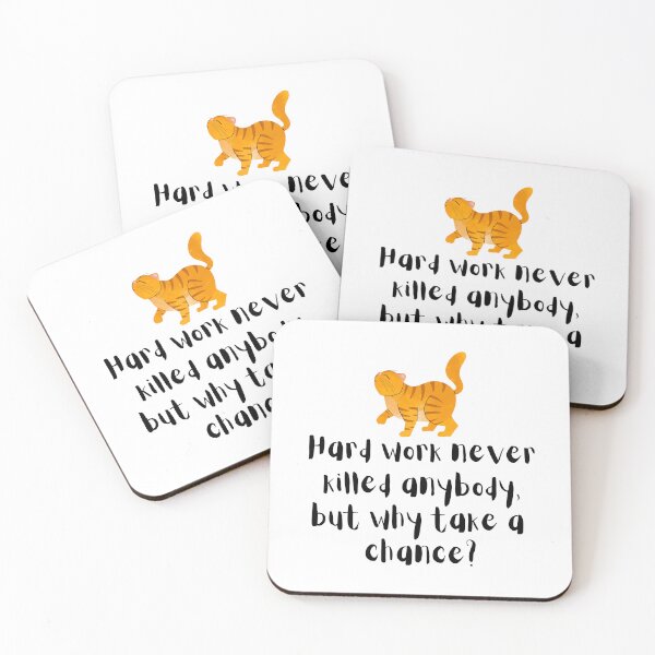 Item preview, Lazy Cat's Guide to Avoiding Hard Work, Lazy Cat, Hard work, funnyfits70, Humor, Funny, retro, vintage, funny quotes, animal humor, designed and sold by FunnyFits70.