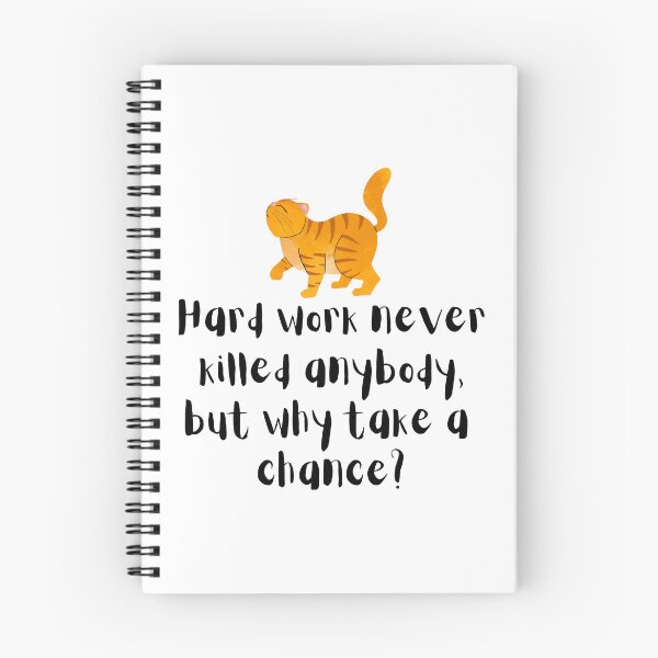 Item preview, Lazy Cat's Guide to Avoiding Hard Work, Lazy Cat, Hard work, funnyfits70, Humor, Funny, retro, vintage, funny quotes, animal humor, designed and sold by FunnyFits70.