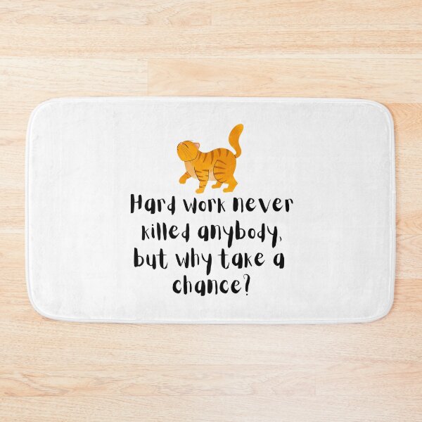 Item preview, Lazy Cat's Guide to Avoiding Hard Work, Lazy Cat, Hard work, funnyfits70, Humor, Funny, retro, vintage, funny quotes, animal humor, designed and sold by FunnyFits70.
