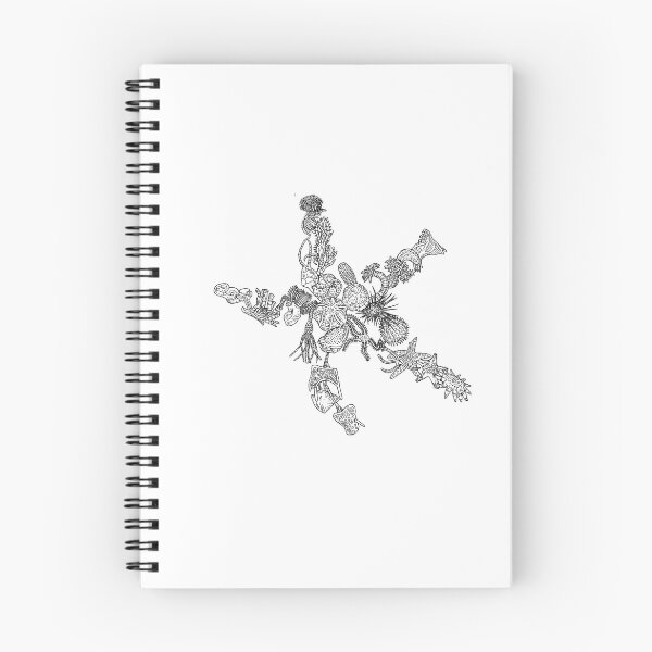 Item preview, Ambulacraria - Echinodermata - Black and White - Starfish - Evolution  designed and sold by EvolutionPoster.