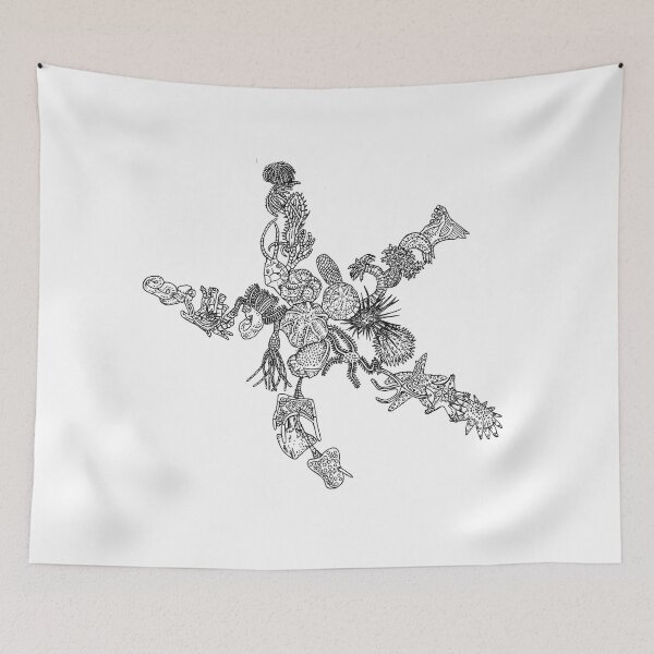 Item preview, Ambulacraria - Echinodermata - Black and White - Starfish - Evolution  designed and sold by EvolutionPoster.