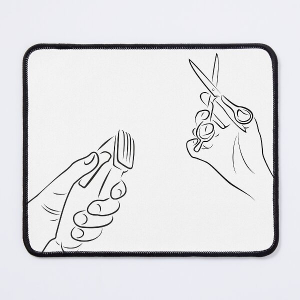 Item preview, Minimal Line Art of Barber's Tools for Hairdressers designed and sold by DesignWiseTeam.