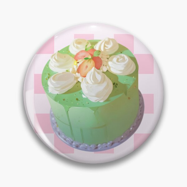 Artikelvorschau, Vintage Matcha-Kuchen – Ästhetische Grüntee-Dessert-Illustration entworfen und verkauft von MuseAI.