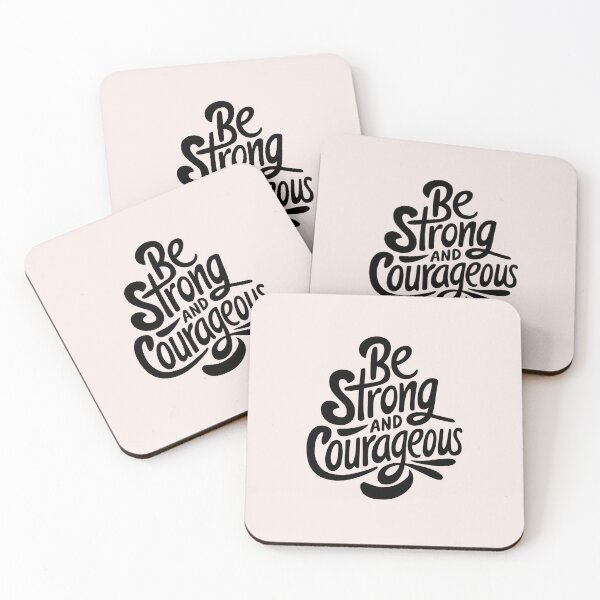 Item preview, Be Strong & Courageous Joshua 1:9 Calligraphy Bible Verse Christian Faith Art designed and sold by  KnitLuv.