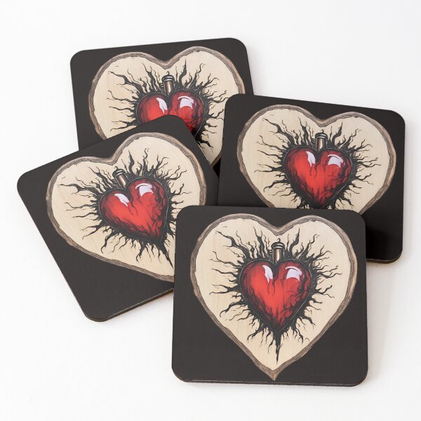 Item preview, Heart Bottle Pyrography designed and sold by Monika Turemka.