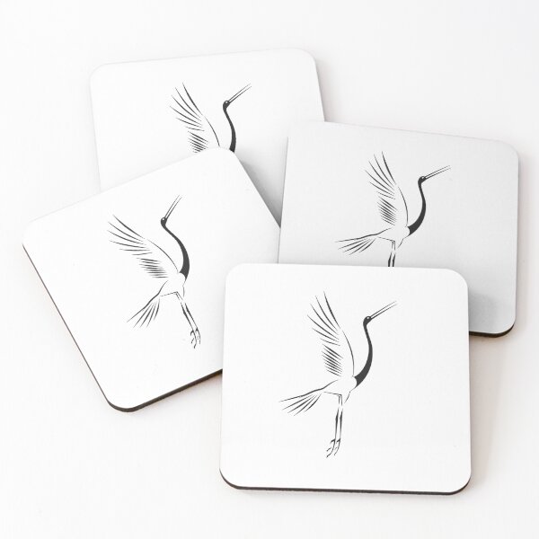 Item preview, Elegant Black Crane Silhouette – Minimalist Bird Art designed and sold by EmiBarDesign.