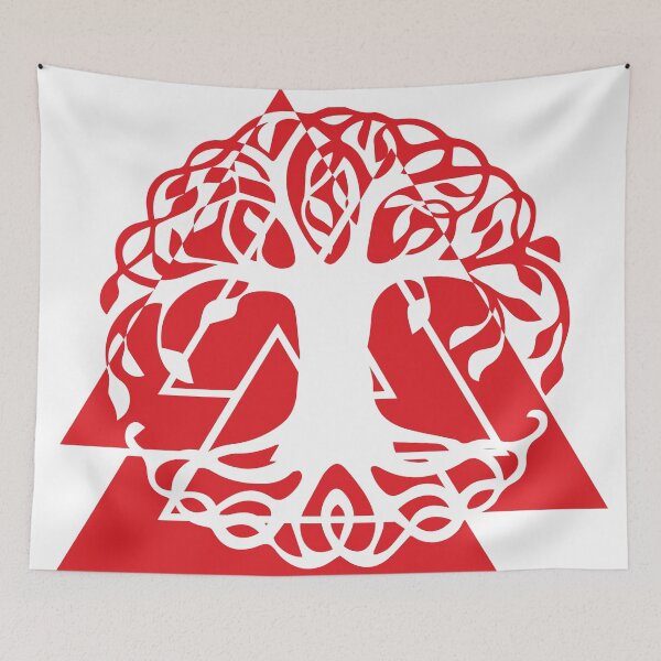 Item preview, Norse "Valknut Symbol And Tree Of Life -Yggdrasil Magnet" designed and sold by pecussoul.