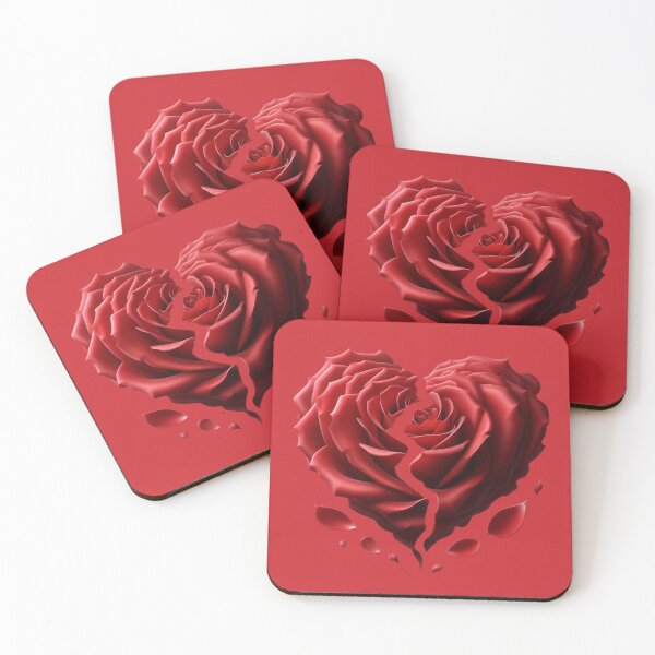 Item preview, Broken Heart-shaped Rose, Mahogany Background, Big Pattern designed and sold by Gaborai.