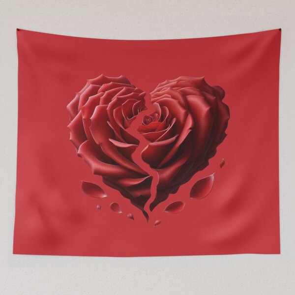 Item preview, Broken Heart-shaped Rose, Mahogany Background, Big Pattern designed and sold by Gaborai.