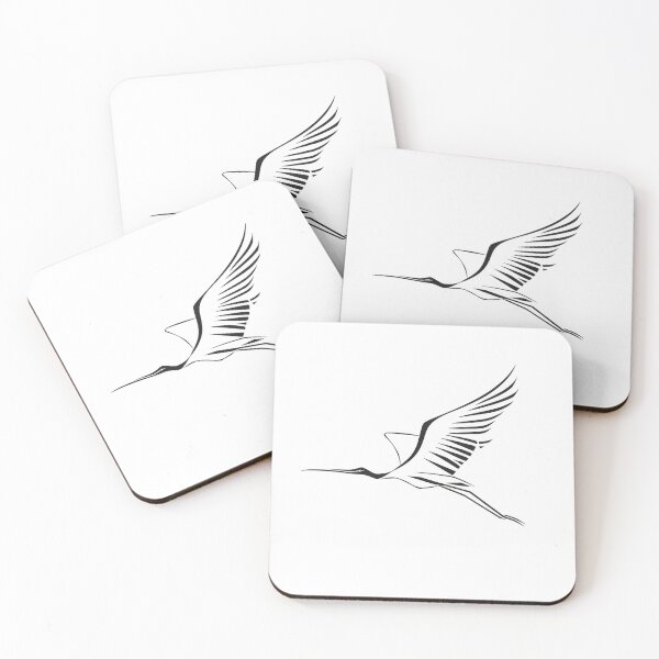 Item preview, Elegant Black Crane Silhouette – Minimalist Bird Art designed and sold by EmiBarDesign.