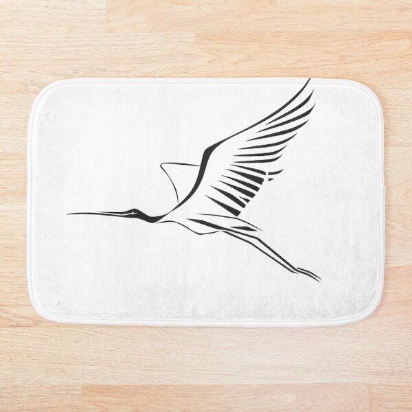 Item preview, Elegant Black Crane Silhouette – Minimalist Bird Art designed and sold by EmiBarDesign.
