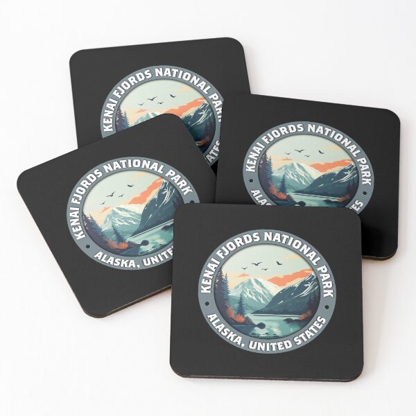 Item preview, Kenai Fjords National Park Vintage Badge – Minimalist Travel Emblem designed and sold by Stylish Grapefruit Familia.