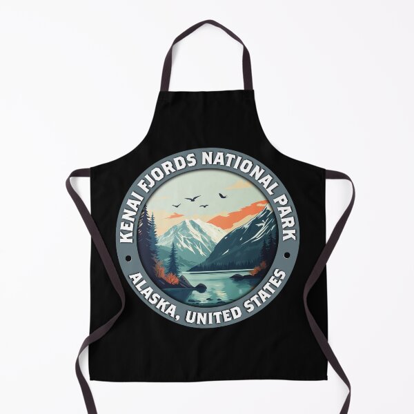 Item preview, Kenai Fjords National Park Vintage Badge – Minimalist Travel Emblem designed and sold by Stylish Grapefruit Familia.