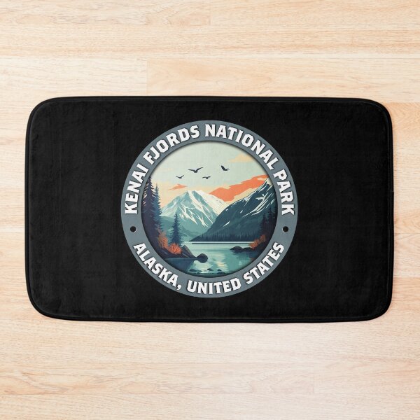 Item preview, Kenai Fjords National Park Vintage Badge – Minimalist Travel Emblem designed and sold by Stylish Grapefruit Familia.