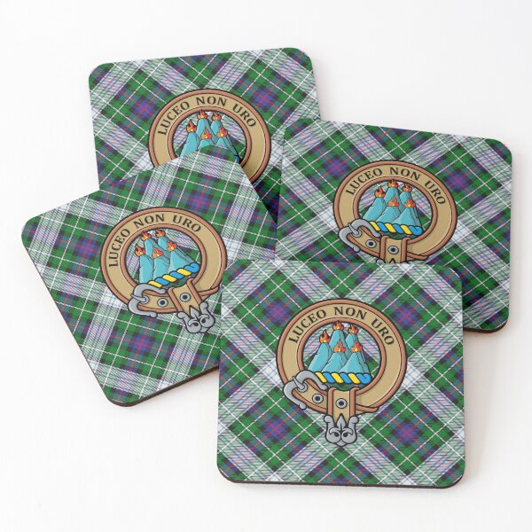 Item preview, Clan MacKenzie Crest over Dress Tartan designed and sold by sifis.
