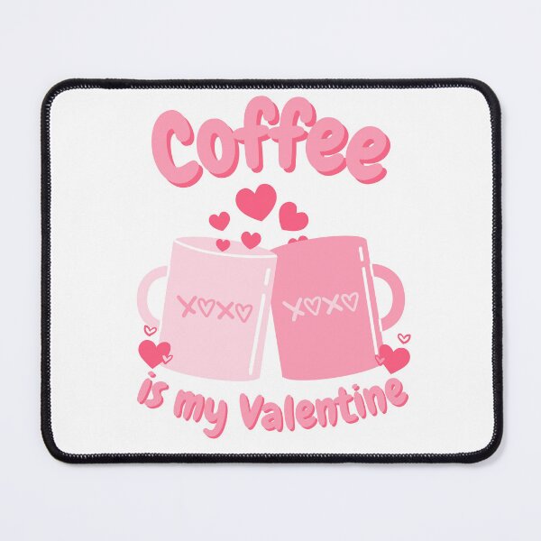 Item preview, Coffee is my Valentines - Cute Pink Coffee Lover Design Aesthetic Minimalist Valentines designed and sold by ArtsyLani.