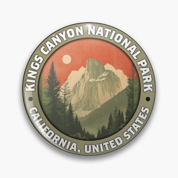 Item preview, Kings Canyon National Park Vintage Badge – Minimalist Travel Emblem designed and sold by Stylish Grapefruit Familia.