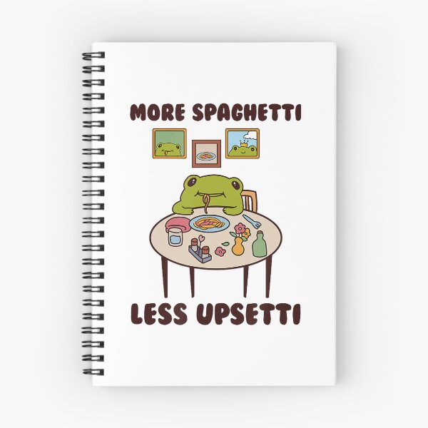 Item preview, Frog Savoring A Plate Of Pasta More Spaghetti Less Upsetti designed and sold by Galactic-Sketch.