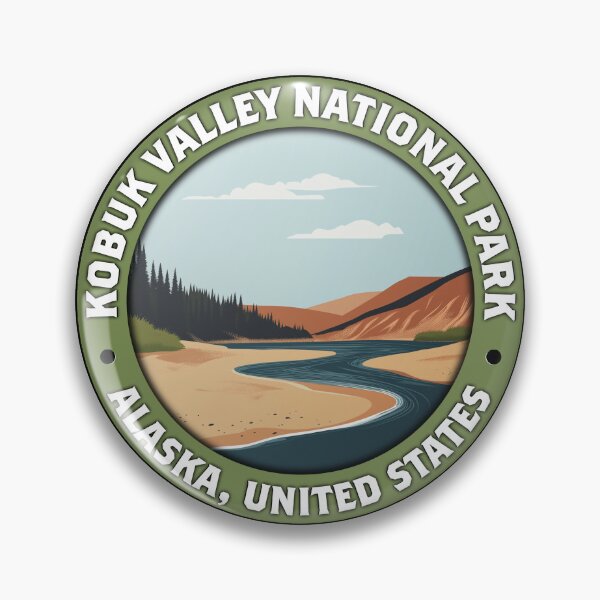 Item preview, Kobuk Valley National Park Vintage Badge – Minimalist Travel Emblem designed and sold by Stylish Grapefruit Familia.
