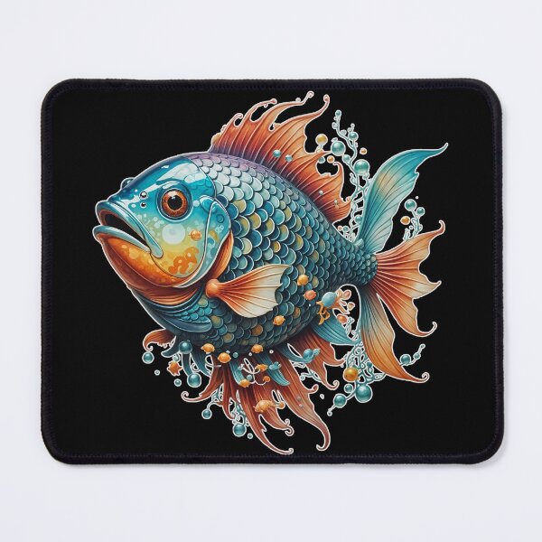 Item preview, Vibrant Fantasy Fish Art - Colorful Aquatic Illustration designed and sold by Witsprings.