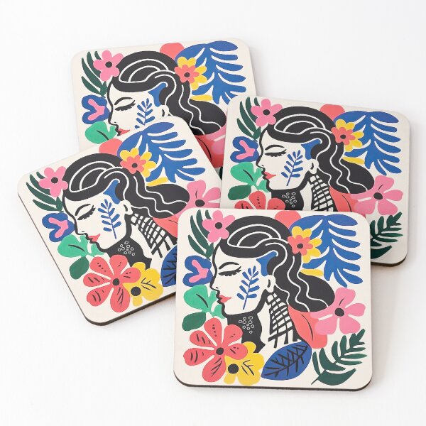 Item preview, Modern young woman portrait with flowers designed and sold by LadyBird-87.