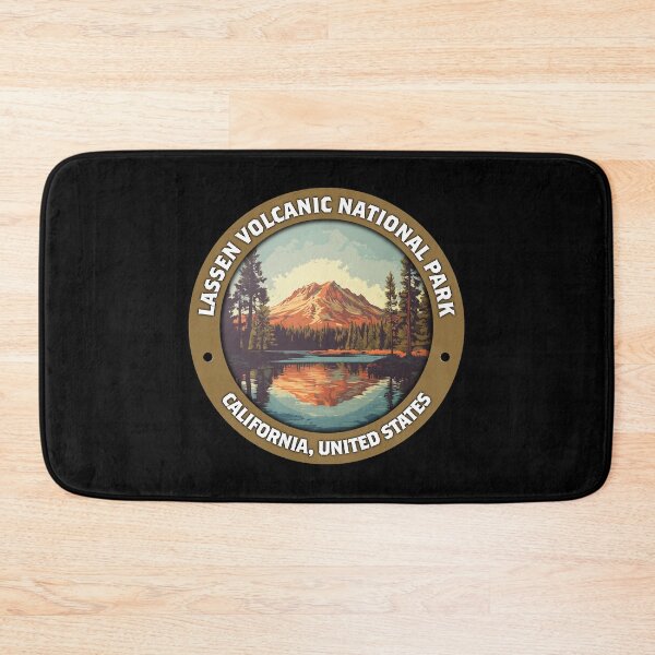 Item preview, Lassen Volcanic National Park Vintage Badge – Minimalist Travel Emblem designed and sold by Stylish Grapefruit Familia.