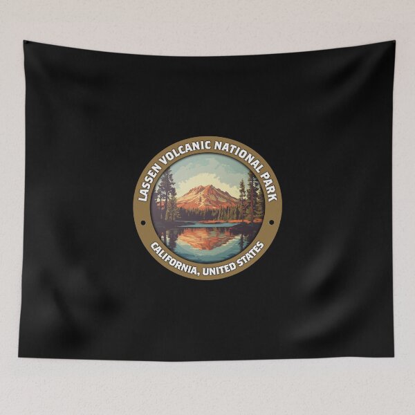 Item preview, Lassen Volcanic National Park Vintage Badge – Minimalist Travel Emblem designed and sold by Stylish Grapefruit Familia.