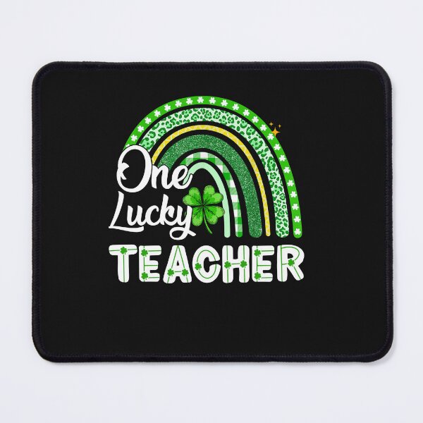 Item preview, One Lucky Teacher Rainbow Teacher St Patricks Day Leopard designed and sold by TalalosART.