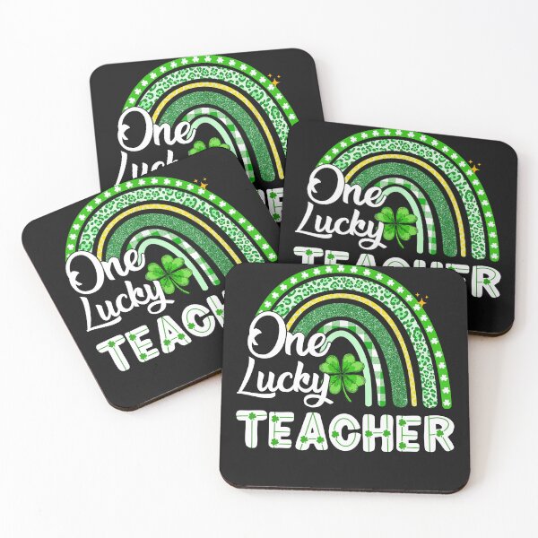 Item preview, One Lucky Teacher Rainbow Teacher St Patricks Day Leopard designed and sold by TalalosART.
