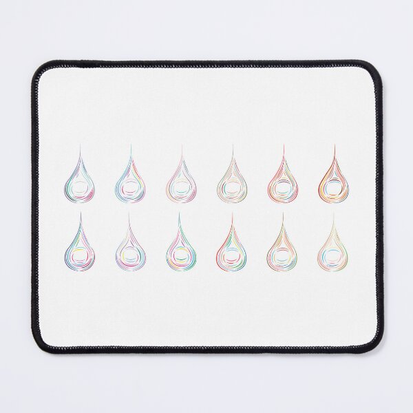Item preview, Rainbow Droplets - Horizontal Arrangement, Light Background designed and sold by Onyx Swan Art.