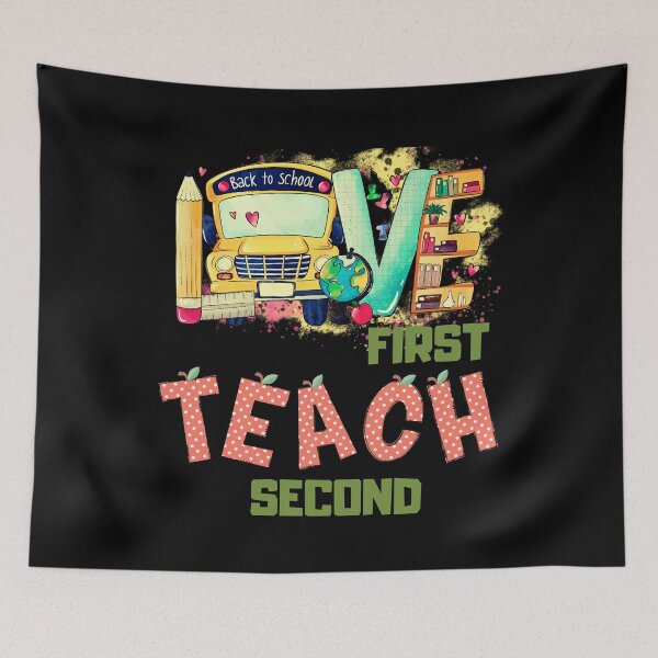 Item preview, Love first teach second teacher valentines designed and sold by Ela-graphicwiz.