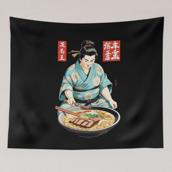Item preview, Ramen Ukiyo-E Retro Aesthetic Japanese Art designed and sold by LuminOrb.