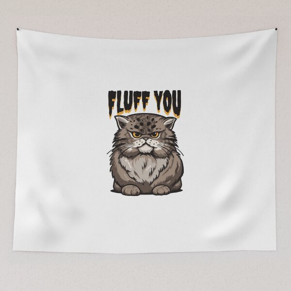 Item preview, angry fluffy cat. designed and sold by paulrommer.