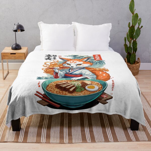 Item preview, Kitsune Fox Ramen Noodles Kawaii Japan Retro designed and sold by LuminOrb.