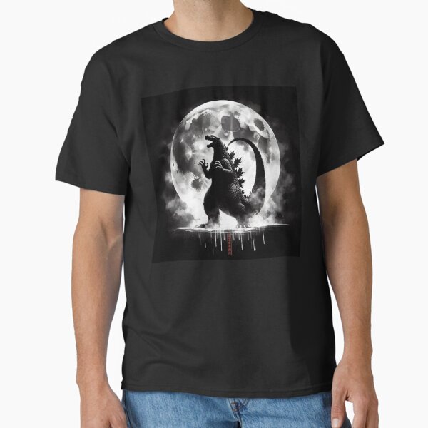 Vista previa del artículo con la obra «Arte lunar del rey de los monstruos Kaiju», diseñado y vendido por Retr0Tshirts.
