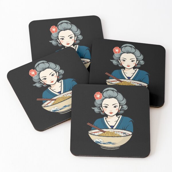 Item preview, Japanese Ukiyo-e Retro Ramen Aesthetics Noodles designed and sold by LuminOrb.
