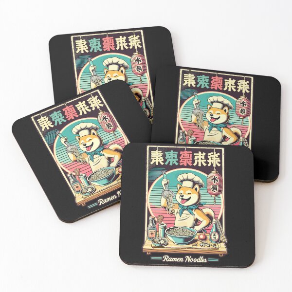 Item preview, Shiba Dog Ramen Chef Retro Ukiyo-E Style designed and sold by LuminOrb.