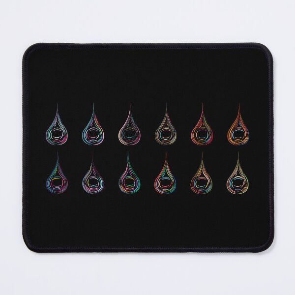 Item preview, Rainbow Droplets - Horizontal Arrangement, Dark Background designed and sold by Onyx Swan Art.