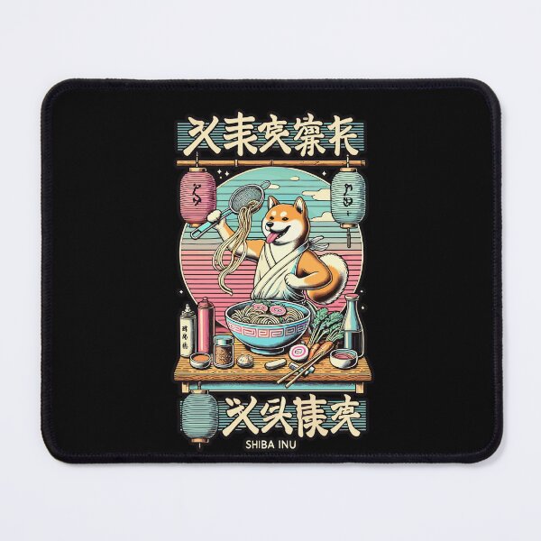 Item preview, Shiba Dog Ramen Chef In Ukiyo-e Style designed and sold by LuminOrb.