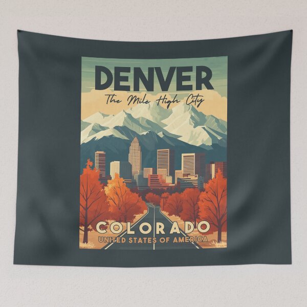 Item preview, A Vintage Travel Illustration of Denver - Colorado - US  designed and sold by GoodOldVintage.