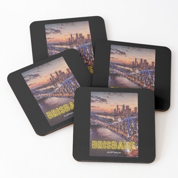 Item preview, Brisbane Skyline at Sunset – Story Bridge Art 1/2 designed and sold by twentytwo ART souvenir designs.