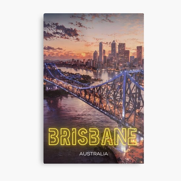 Item preview, Brisbane Skyline at Sunset – Story Bridge Art 1/2 designed and sold by twentytwo ART souvenir designs.