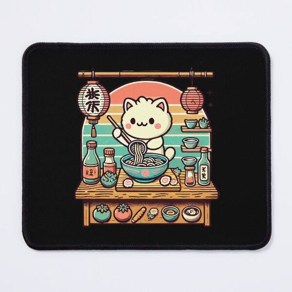 Item preview, Kawaii Retro Cats Ramen Chef Japan Style designed and sold by LuminOrb.
