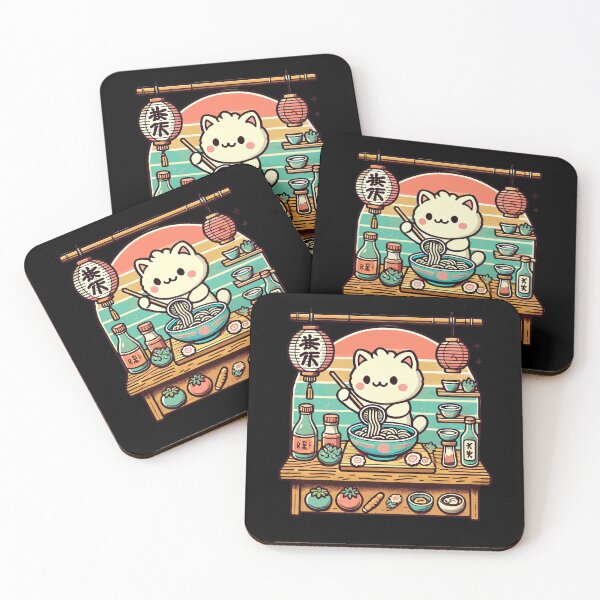 Item preview, Kawaii Retro Cats Ramen Chef Japan Style designed and sold by LuminOrb.